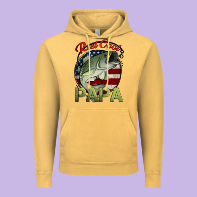 Reel Cool Papa Fishing Vintage Hoodie Designed By Jasminsmagicworld