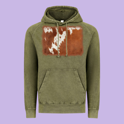 Cowhide Background Vintage Hoodie Designed By Adodesignshop
