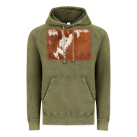 Vintage Olive cowhide background Vintage Hoodie - AdoDesignShop