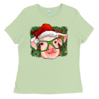 Matcha christmas pig Ladies Tee - RanaPortraitStore