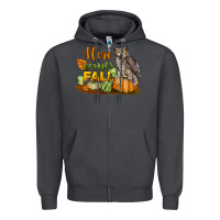 Here Comes Fall Owl Zipper Hoodie | Teevron