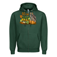 Sports Green Here Comes Fall Owl Zipper Hoodie - LillyAllenDesigns
