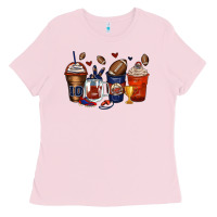Bubblegum Pink american football coffee cups Ladies Tee - Zillion Design Studio