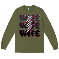 Army Green wife wife wife Long Sleeve Tee - MaliasSmallBusiness