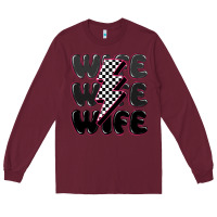 Burgundy wife wife wife Long Sleeve Tee - MaliasSmallBusiness