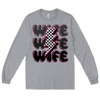 Heather Grey wife wife wife Long Sleeve Tee - MaliasSmallBusiness