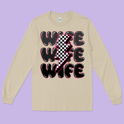 Wife Wife Wife Long Sleeve Tee Designed By Maliassmallbusiness