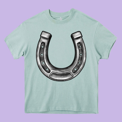 Horseshoe Heavy Core Tee Designed By Barkaloodesign