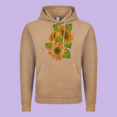 Sunflowers Vintage Hoodie Designed By Artiststas