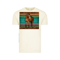 Vintage Arctic western horse serape  leather leopard Vintage Tee - BarkalooDesign