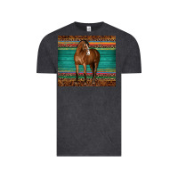 Vintage Black western horse serape  leather leopard Vintage Tee - BarkalooDesign