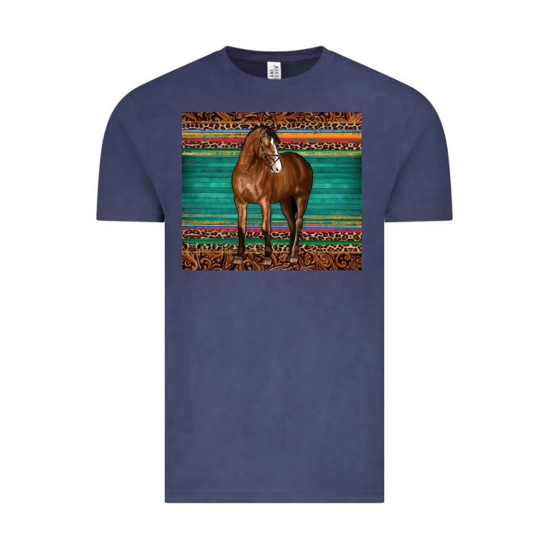 Western Horse Serape  Leather Leopard Vintage Tee by BarkalooDesign | Teevron