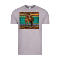 Vintage Zinc western horse serape  leather leopard Vintage Tee - BarkalooDesign