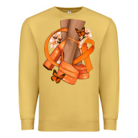 Antique Gold Kidney Cancer diva orange ribbon Premium Sweatshirt - NancyCooperArtShop