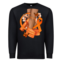 Black Kidney Cancer diva orange ribbon Premium Sweatshirt - NancyCooperArtShop