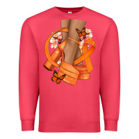 Cardinal Kidney Cancer diva orange ribbon Premium Sweatshirt - NancyCooperArtShop