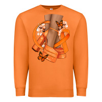 Carrot Kidney Cancer diva orange ribbon Premium Sweatshirt - NancyCooperArtShop