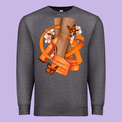 Kidney Cancer Diva Orange Ribbon Premium Sweatshirt Designed By Nancycooperartshop