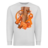 Dove Grey Kidney Cancer diva orange ribbon Premium Sweatshirt - NancyCooperArtShop