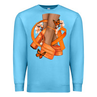Ocean Blue Kidney Cancer diva orange ribbon Premium Sweatshirt - NancyCooperArtShop