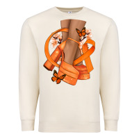Sandshell Kidney Cancer diva orange ribbon Premium Sweatshirt - NancyCooperArtShop