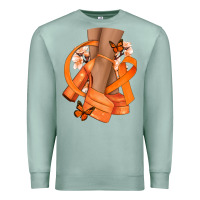 Seafoam Kidney Cancer diva orange ribbon Premium Sweatshirt - NancyCooperArtShop