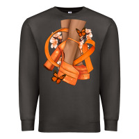 Smoke Kidney Cancer diva orange ribbon Premium Sweatshirt - NancyCooperArtShop