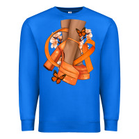 True Royal Kidney Cancer diva orange ribbon Premium Sweatshirt - NancyCooperArtShop