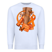 White Kidney Cancer diva orange ribbon Premium Sweatshirt - NancyCooperArtShop