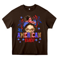 Chocolate Brown All American babe Heavy Core Tee - Neo Western