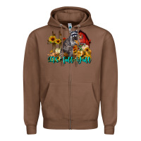 Chestnut It's Fall Y'all Zipper Hoodie - LillyAllenDesigns