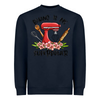 Navy baking is my superpower malia Heavyweight Sweatshirt - MaliasSmallBusiness