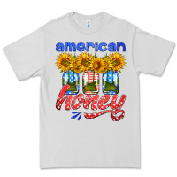 Dove Grey american honey sunflower mason jar Premium Tee - HRA Design Shop