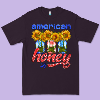 American Honey Sunflower Mason Jar Premium Tee Designed By Hra Design Shop