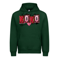 Forest Green Xoxo love Valentine's Day Urban Hoodie - FaDigitalArtStudio