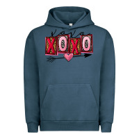Pigment Midnight Navy Xoxo love Valentine's Day Urban Hoodie - FaDigitalArtStudio