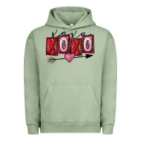 Pigment Oil Green Xoxo love Valentine's Day Urban Hoodie - FaDigitalArtStudio