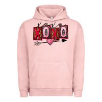 Pigment Salmon Xoxo love Valentine's Day Urban Hoodie - FaDigitalArtStudio