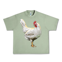 Oil Green leghorn chicken Urban Heavy Tee - LillyAllenDesigns