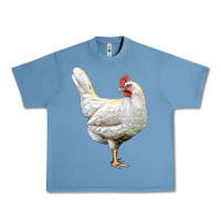 Pebble Blue leghorn chicken Urban Heavy Tee - LillyAllenDesigns