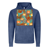 Vintage Denim plaid fall pumpkin seamless Vintage Hoodie - AdoDesignShop