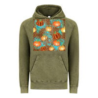 Vintage Olive plaid fall pumpkin seamless Vintage Hoodie - AdoDesignShop