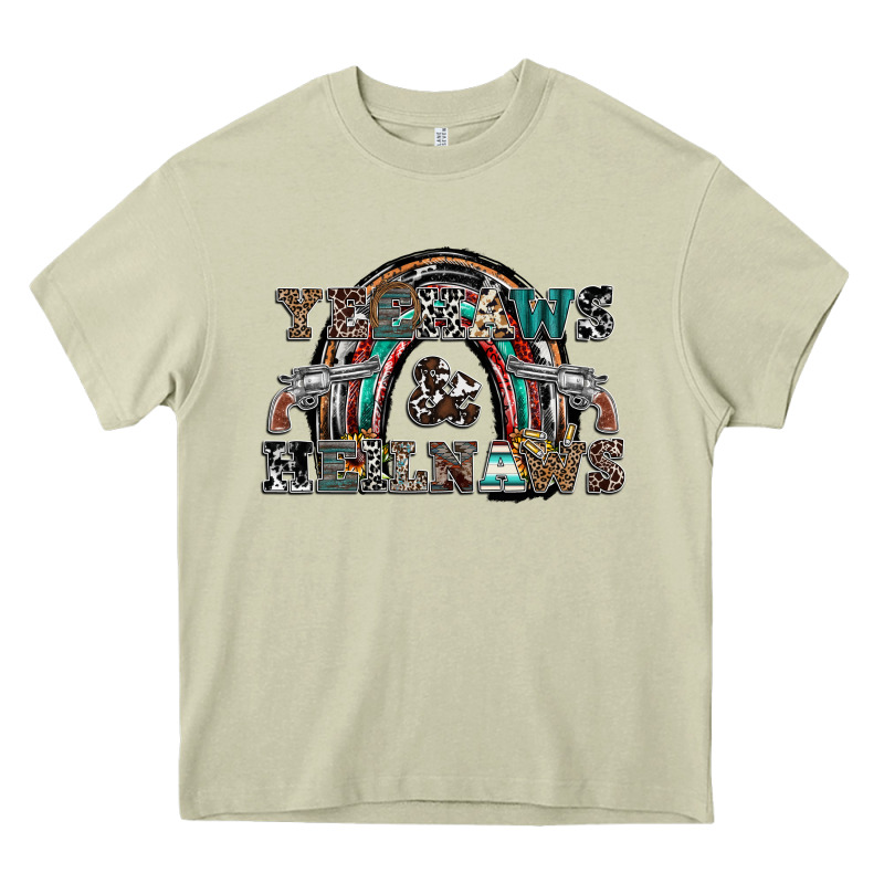 Yeehaws And Heilnaws Heavy Core Tee by SublimationCraftShop | Teevron