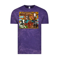 Cloud Purple Farm Animals On An Old Wagon Vintage Tee - LillyAllenDesigns