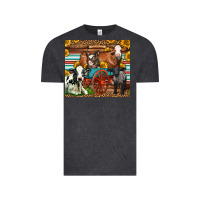 Vintage Black Farm Animals On An Old Wagon Vintage Tee - LillyAllenDesigns