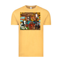 Vintage Mustard Farm Animals On An Old Wagon Vintage Tee - LillyAllenDesigns