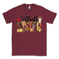 Burgundy softball sister Classic Tee - MaliasSmallBusiness