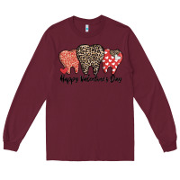 Burgundy dentist happy valentines day Long Sleeve Tee - MaliasSmallBusiness