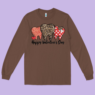 Dentist Happy Valentines Day Long Sleeve Tee Designed By Maliassmallbusiness