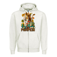 Oatmeal Heather Hey There Pumpkin Fall Zipper Hoodie - LillyAllenDesigns